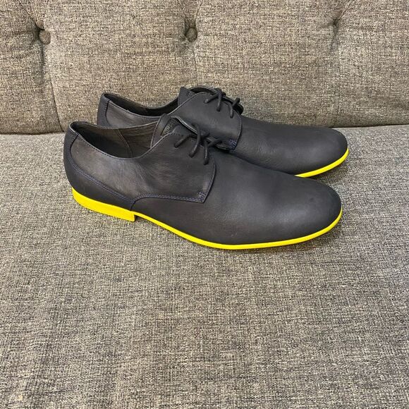 CAMPER Navy Blue Yellow Leather Loafers Men’s Size 45 main image 10